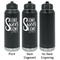 Home Quotes and Sayings Laser Engraved Water Bottles - 2 Styles - Front & Back View