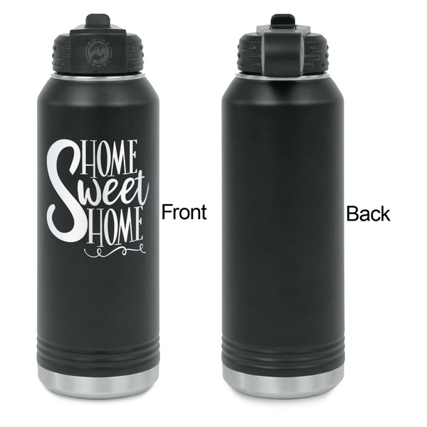 Home Quotes and Sayings Laser Engraved Water Bottles - Front Engraving - Front & Back View