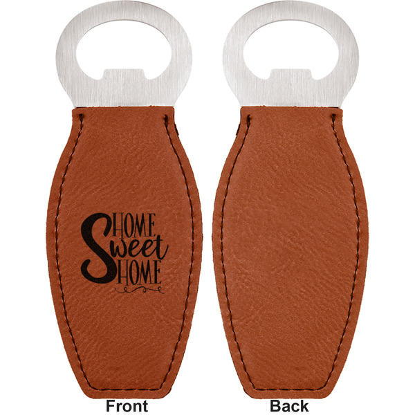 Home Quotes and Sayings Leather Bar Bottle Opener - Front and Back (single sided)