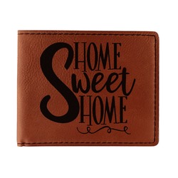Home Quotes and Sayings Leatherette Bifold Wallet