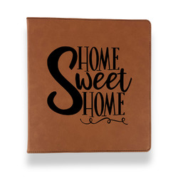 Home Quotes and Sayings Leather Binder - 1" - Rawhide