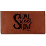 Home Quotes and Sayings Leatherette Checkbook Holder - Double Sided