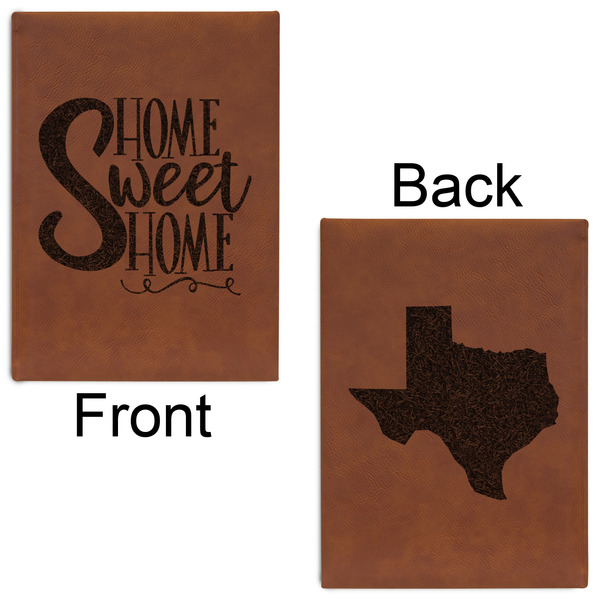 Home Quotes and Sayings Leatherette Journals - Large - Double Sided - Front & Back View