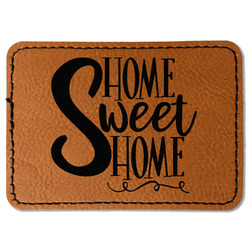 Home Quotes and Sayings Faux Leather Iron On Patch - Rectangle
