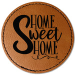 Home Quotes and Sayings Faux Leather Iron On Patch - Round