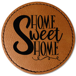 Home Quotes and Sayings Faux Leather Iron On Patch - Round