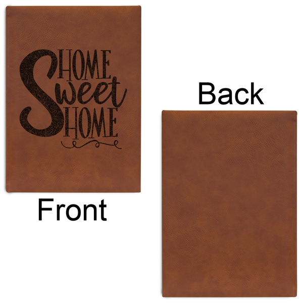 Home Quotes and Sayings Leatherette Sketchbooks - Large - Single Sided - Front & Back View