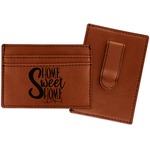 Home Quotes and Sayings Leatherette Wallet with Money Clip