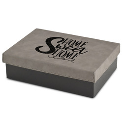 Home Quotes and Sayings Gift Boxes w/ Engraved Leather Lid