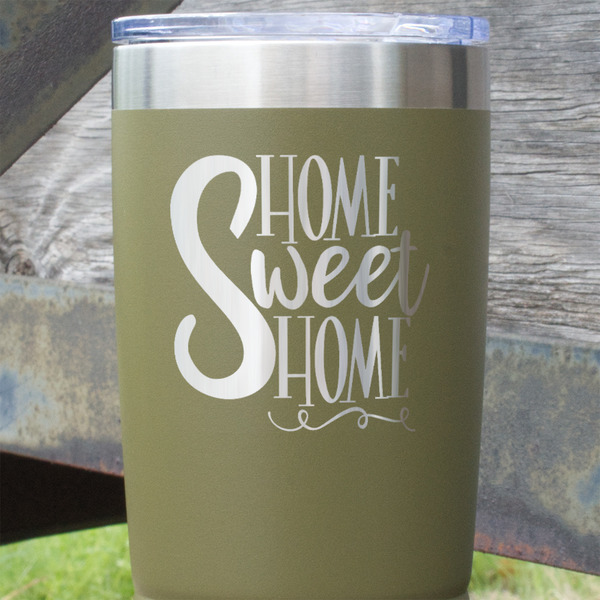Home Quotes and Sayings Olive Polar Camel Tumbler - 20oz - Close Up