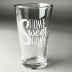 Home Quotes and Sayings Pint Glass - Engraved (Single)