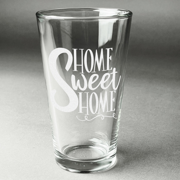 Custom Home Quotes and Sayings Pint Glass - Engraved (Single)