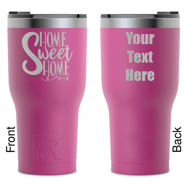 Custom Home Quotes and Sayings RTIC Tumbler - Magenta - Laser Engraved - Double-Sided