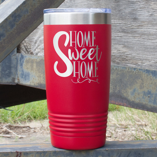 Custom Home Quotes and Sayings 20 oz Stainless Steel Tumbler - Red - Double Sided