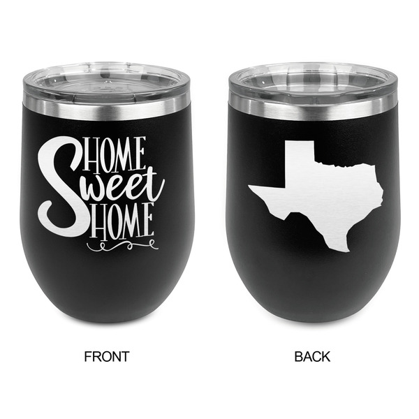 Home Quotes and Sayings Stainless Wine Tumblers - Black - Double Sided - Approval