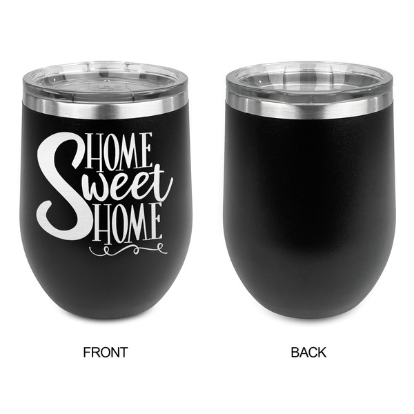 Home Quotes and Sayings Stainless Wine Tumblers - Black - Single Sided - Approval