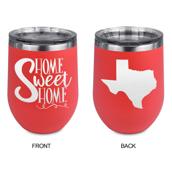 Home Quotes and Sayings Stainless Wine Tumblers - Coral - Double Sided - Approval