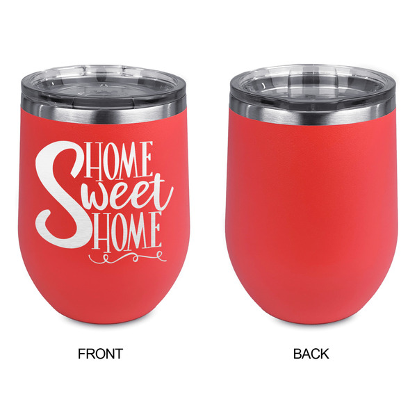 Home Quotes and Sayings Stainless Wine Tumblers - Coral - Single Sided - Approval