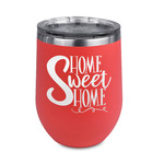 Home Quotes and Sayings Stemless Stainless Steel Wine Tumbler - Coral - Single Sided