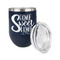 Home Quotes and Sayings Stainless Wine Tumblers - Navy - Double Sided - Alt View