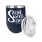 Home Quotes and Sayings Stainless Wine Tumblers - Navy - Single Sided - Alt View