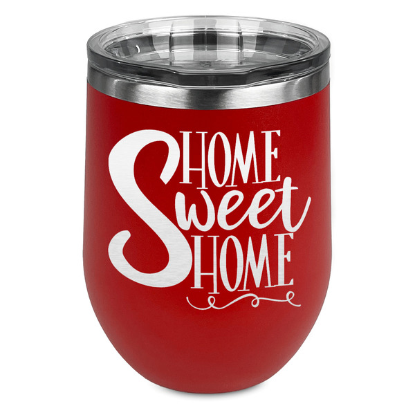 Custom Home Quotes and Sayings Stemless Stainless Steel Wine Tumbler - Red - Double Sided