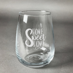 Home Quotes and Sayings Stemless Wine Glass - Engraved
