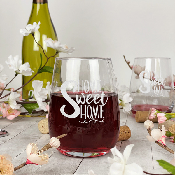 Home Quotes and Sayings Stemless Wine Glass - In Context