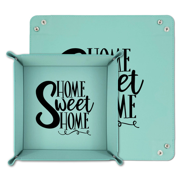 Home Quotes and Sayings Teal Faux Leather Valet Trays - PARENT MAIN