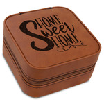 Home Quotes and Sayings Travel Jewelry Box - Rawhide Leather