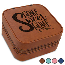 Home Quotes and Sayings Travel Jewelry Box - Leather