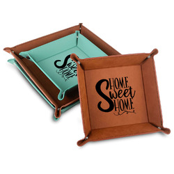 Home Quotes and Sayings Faux Leather Valet Tray