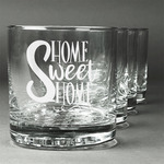 Home Quotes and Sayings Whiskey Glasses (Set of 4)
