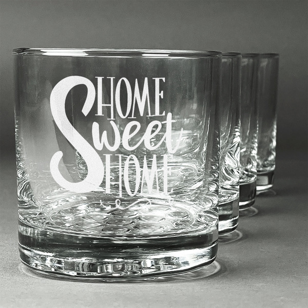Custom Home Quotes and Sayings Whiskey Glasses (Set of 4)