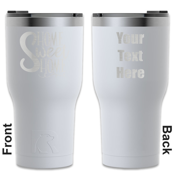 Custom Home Quotes and Sayings RTIC Tumbler - White - Engraved Front & Back (Personalized)