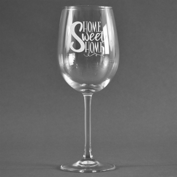 Custom Home Quotes and Sayings Wine Glass - Engraved