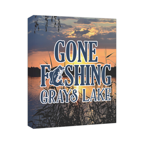 Custom Gone Fishing Canvas Print - 11x14 (Personalized)