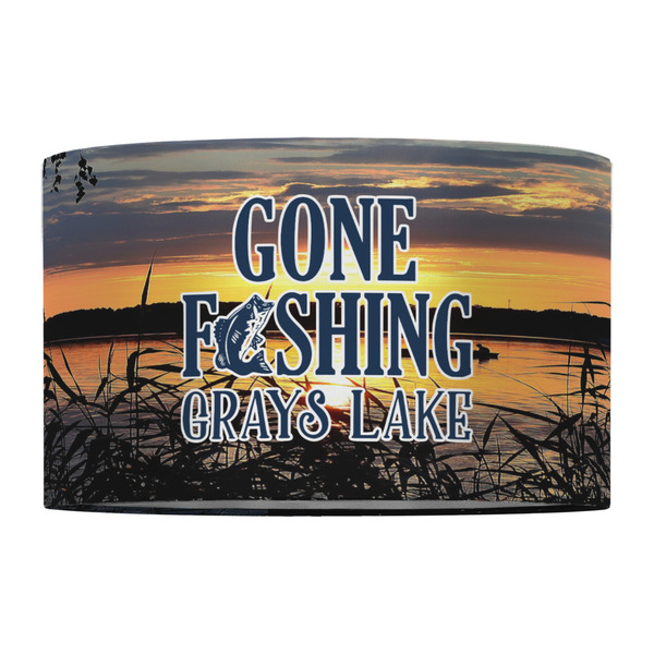 Gone Fishing 12" Drum Lampshade - FRONT (Fabric)