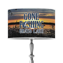 Gone Fishing 12" Drum Lamp Shade - Poly-film (Personalized)