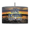 Gone Fishing 12" Drum Pendant Lamp - Fabric (Personalized)
