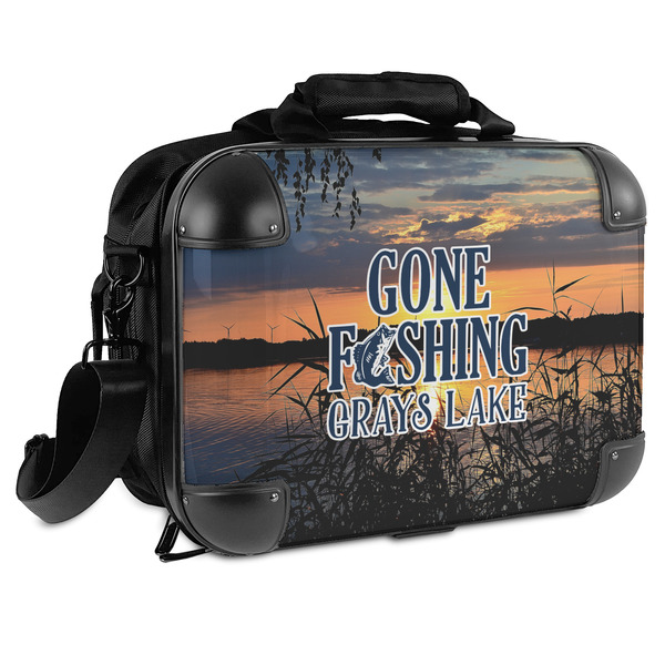 Custom Gone Fishing Hard Shell Briefcase (Personalized)