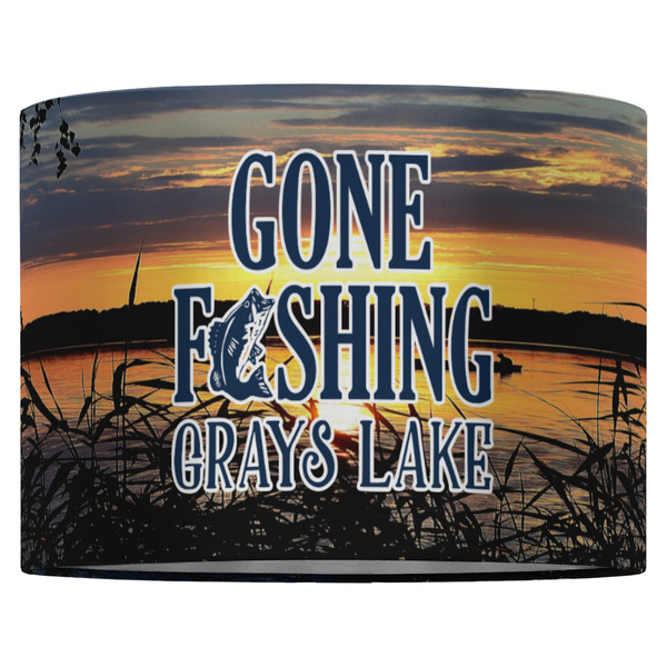 Gone Fishing 16" Drum Lampshade - FRONT (Fabric)