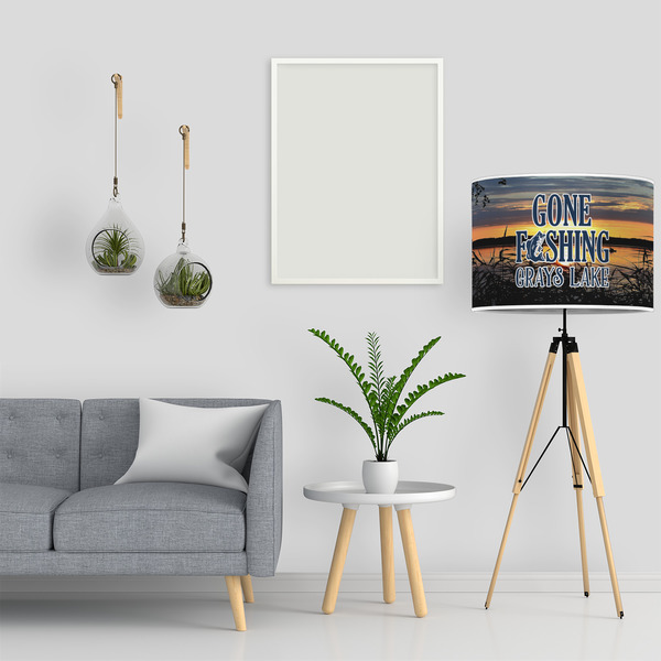 Gone Fishing 16" Drum Lampshade - LIFESTYLE