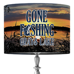 Gone Fishing 16" Drum Lamp Shade - Fabric (Personalized)