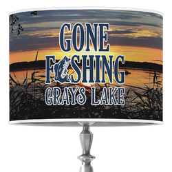 Gone Fishing 16" Drum Lamp Shade - Poly-film (Personalized)