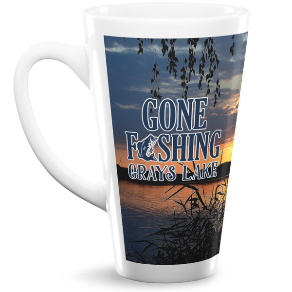 Custom Gone Fishing Latte Mug (Personalized)