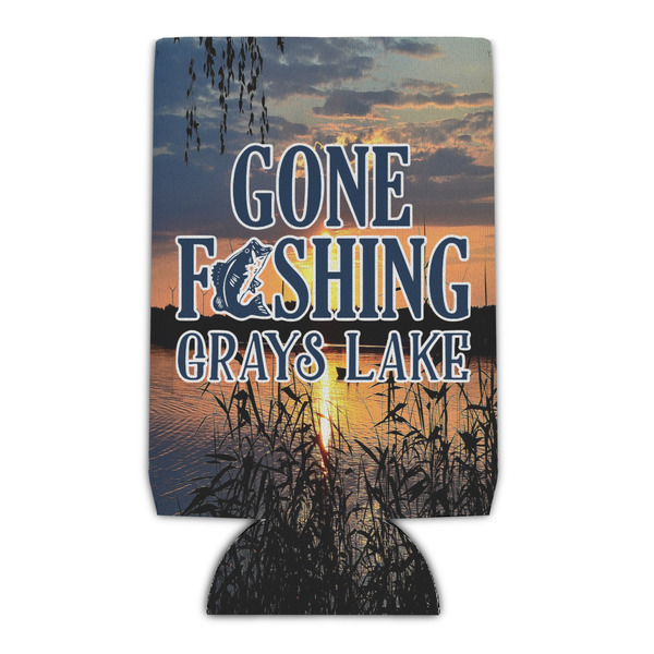 Custom Gone Fishing Can Cooler (16 oz) (Personalized)
