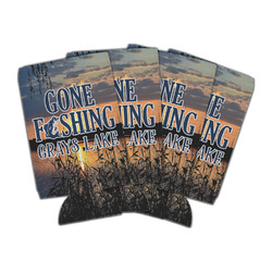 Gone Fishing Can Cooler (16 oz) - Set of 4 (Personalized)