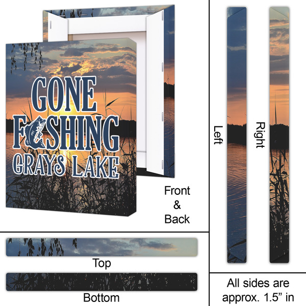 Gone Fishing 16x20 - Canvas Print - Approval