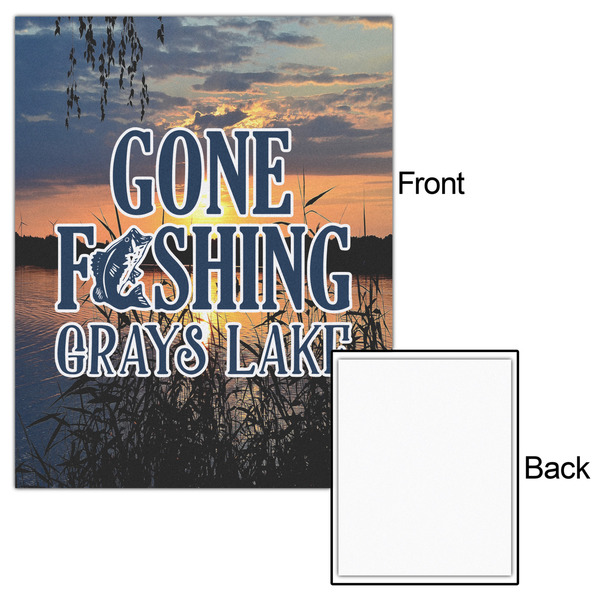 Gone Fishing 16x20 - Matte Poster - Front & Back